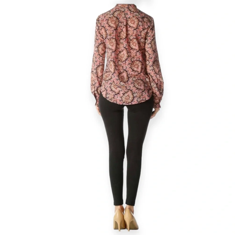 J. crew Light weight Paisley Ruffle Blouse